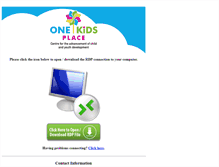 Tablet Screenshot of ext2.onekidsplace.ca